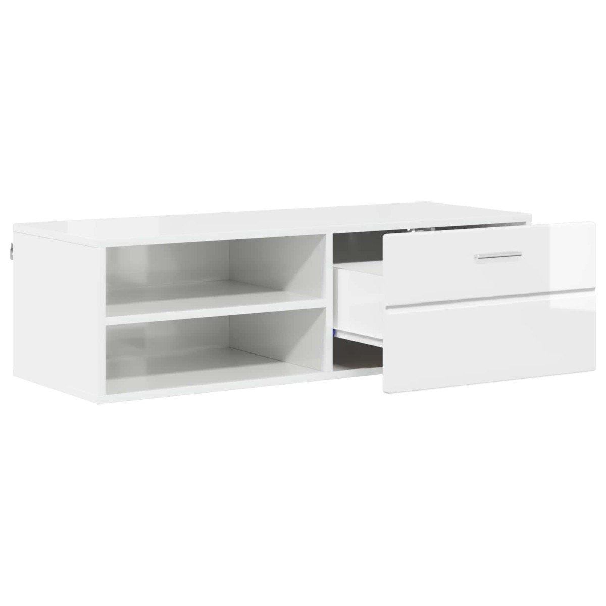 vidaXL Ξύλινο Ντουλάπι 100,5 x 39 x 30 εκ Υψηλής γυαλάδας λευκό