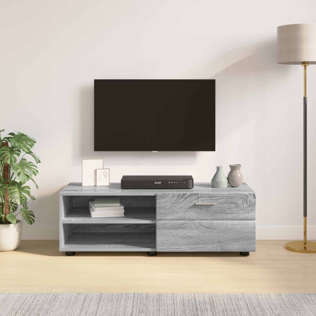 vidaXL Ξύλινο Ντουλάπι 100,5 x 39 x 30 εκ Γκρίζο Σονομα