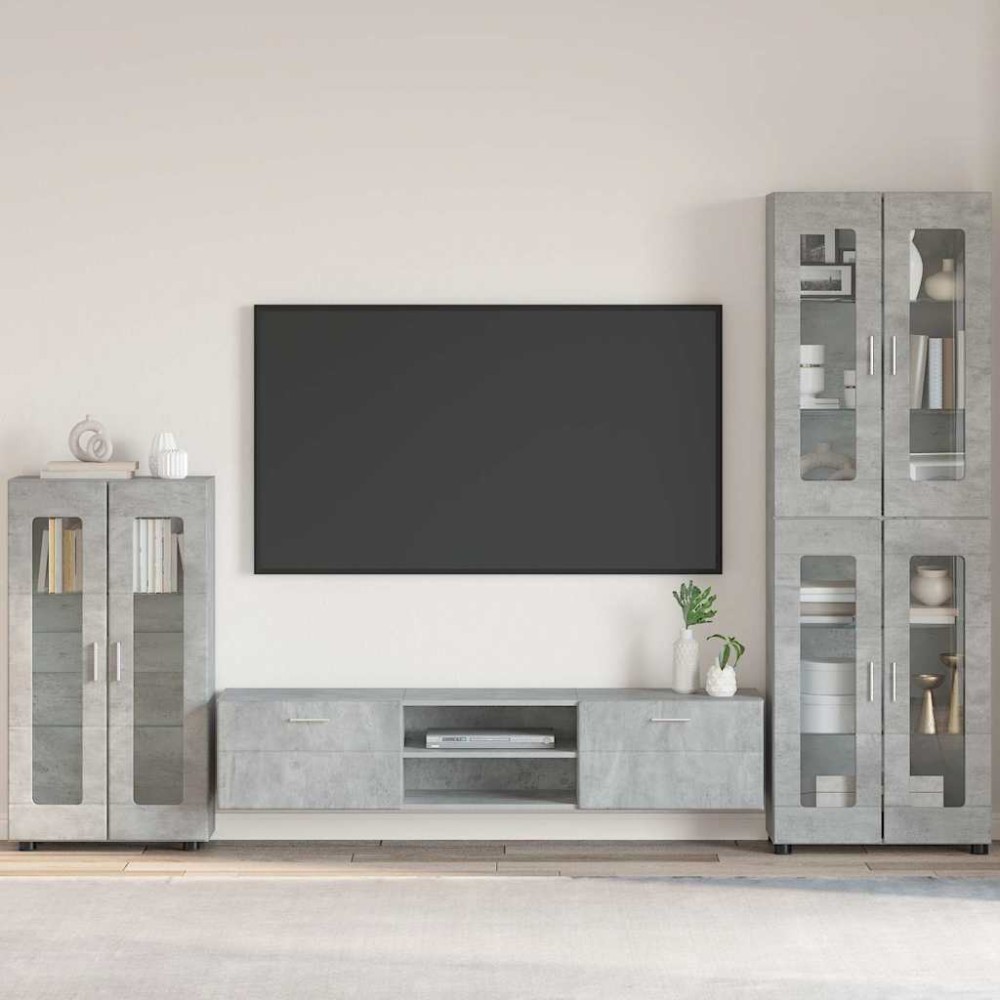 vidaXL Πλαϊνό γραφείο FLORIN 55,5 x 29 x 100 εκ Σκυρόδεμα Γκρι