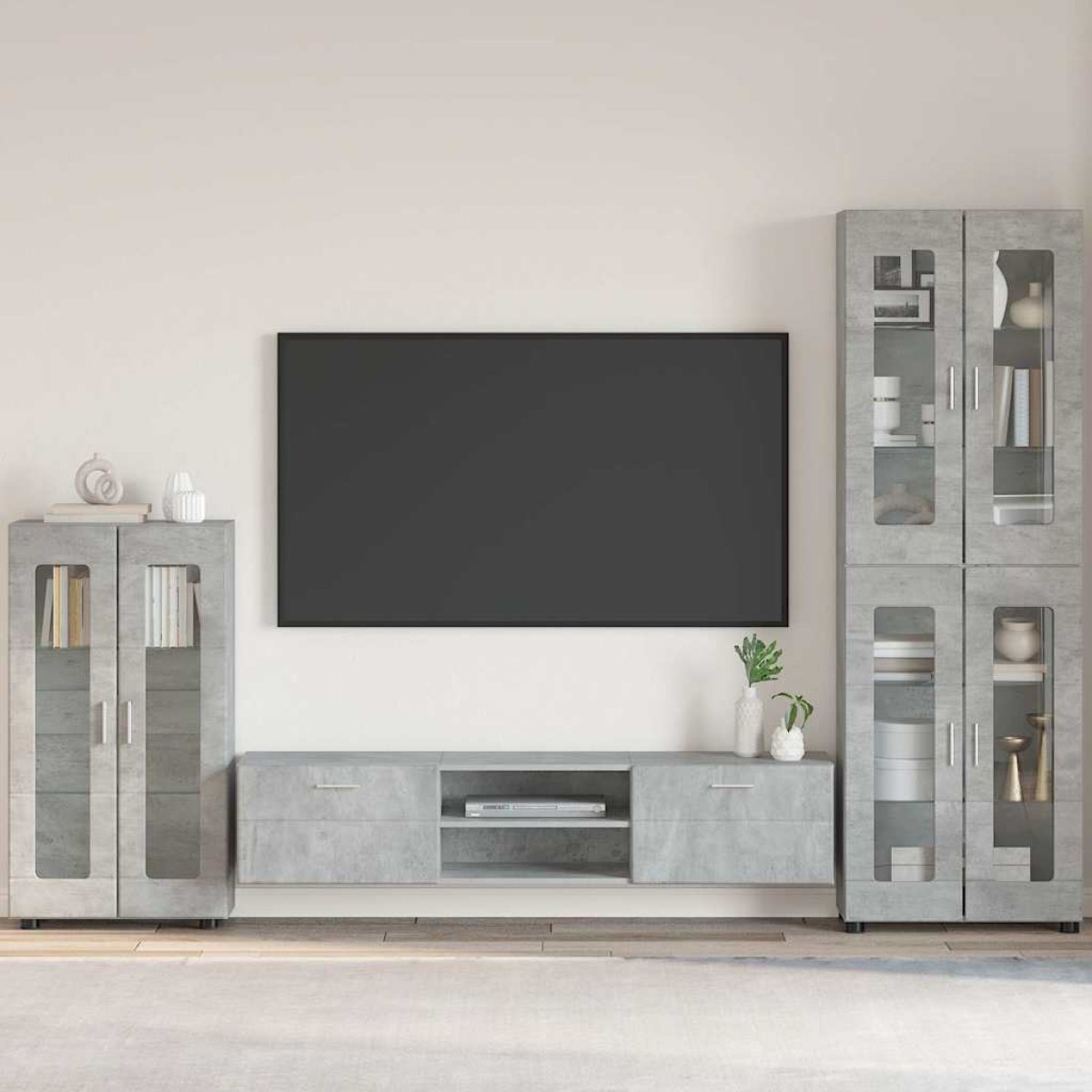 vidaXL Πλαϊνό γραφείο FLORIN 55,5 x 29 x 100 εκ Σκυρόδεμα Γκρι