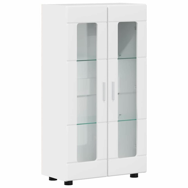 vidaXL Πλαϊνό γραφείο FLORIN 55,5 x 29 x 100 εκ Υψηλής γυαλάδας λευκό
