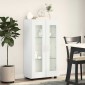 vidaXL Πλαϊνό γραφείο FLORIN 55,5 x 29 x 100 εκ Υψηλής γυαλάδας λευκό