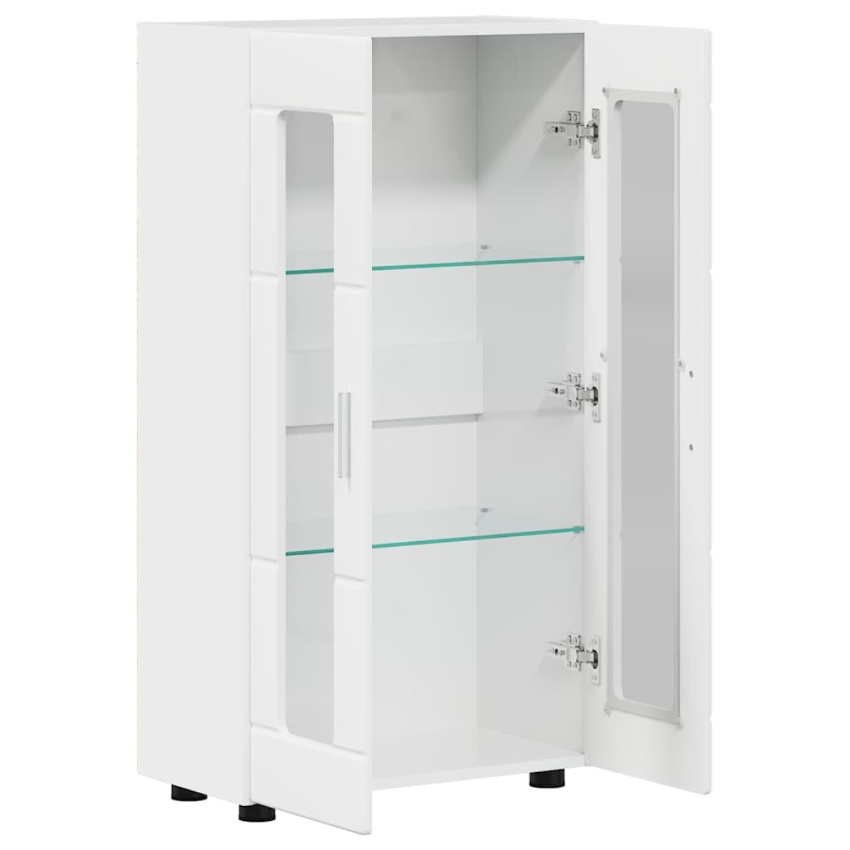 vidaXL Πλαϊνό γραφείο FLORIN 55,5 x 29 x 100 εκ Υψηλής γυαλάδας λευκό