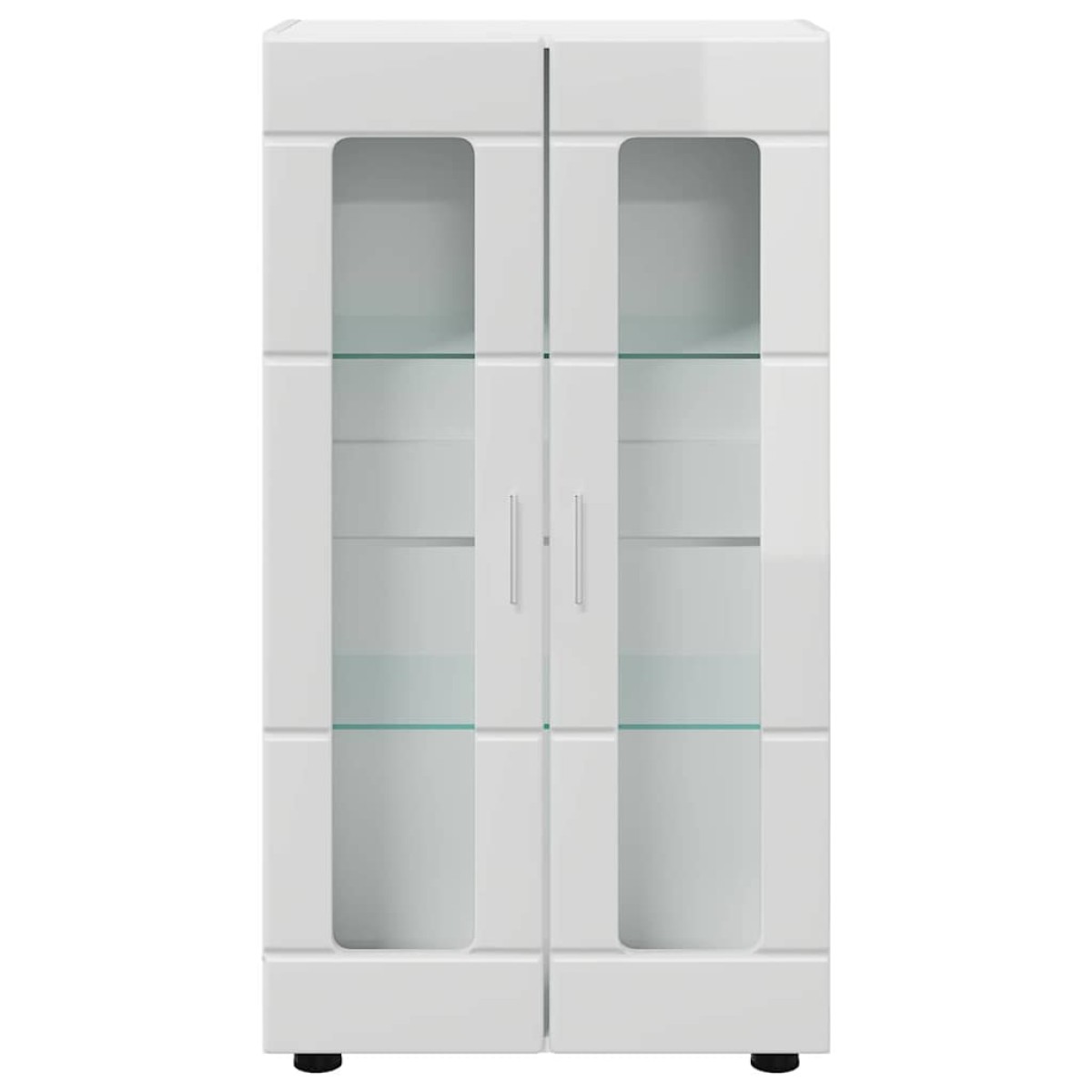 vidaXL Πλαϊνό γραφείο FLORIN 55,5 x 29 x 100 εκ Υψηλής γυαλάδας λευκό