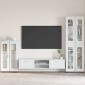 vidaXL Πλαϊνό γραφείο FLORIN 55,5 x 29 x 100 εκ Υψηλής γυαλάδας λευκό