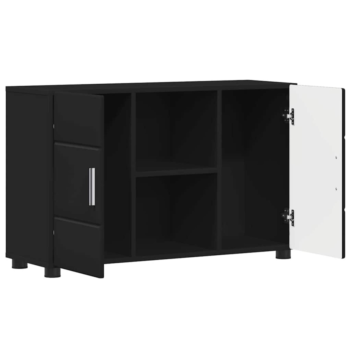 vidaXL Πλαϊνό γραφείο FLORIN 88,5 x 30,5 x 55,5 εκ Μαύρο
