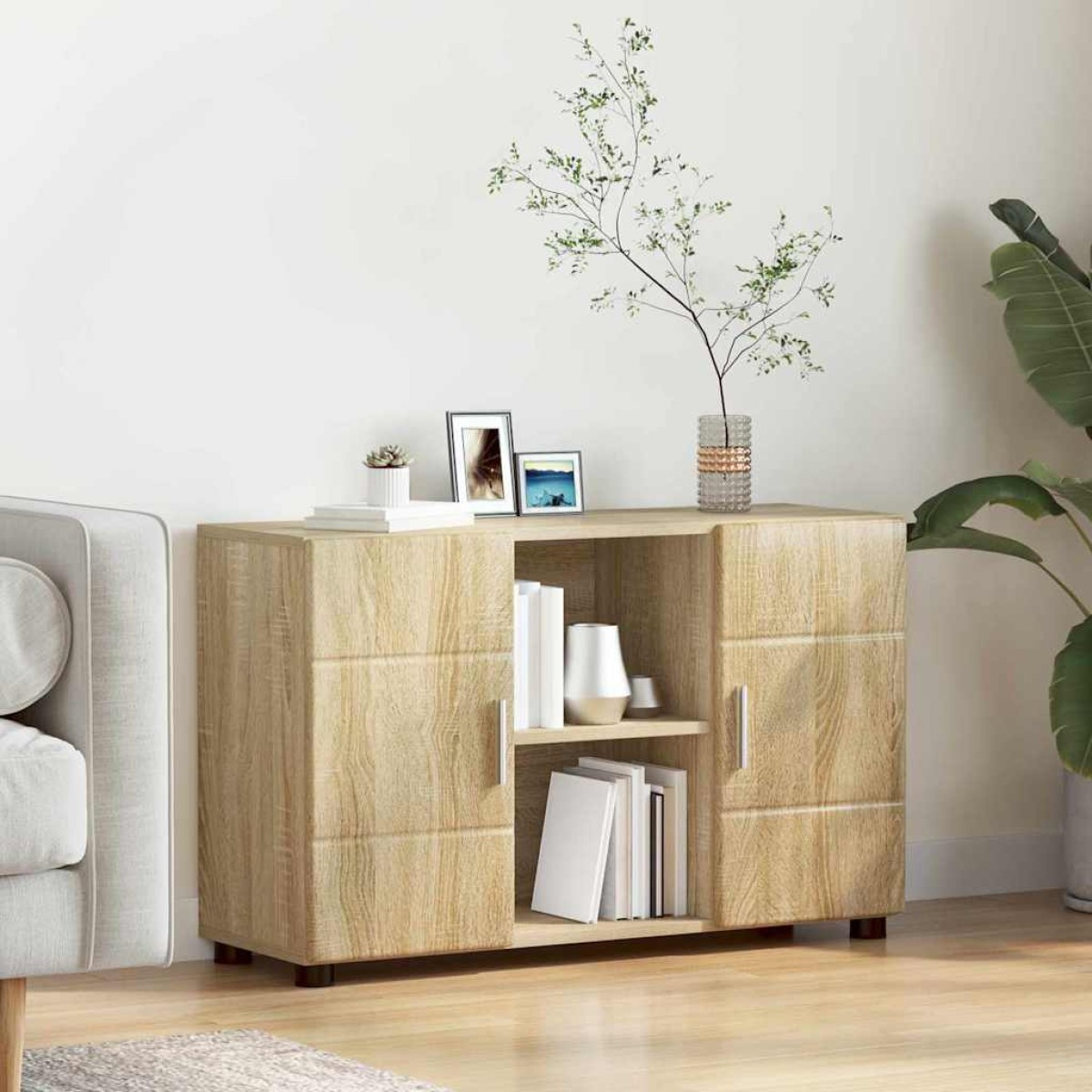 vidaXL Πλαϊνό γραφείο FLORIN 88,5 x 30,5 x 55,5 εκ Δρύς Sonoma
