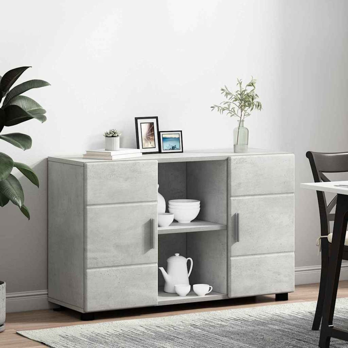 vidaXL Πλαϊνό γραφείο FLORIN 88,5 x 30,5 x 55,5 εκ Σκυρόδεμα Γκρι
