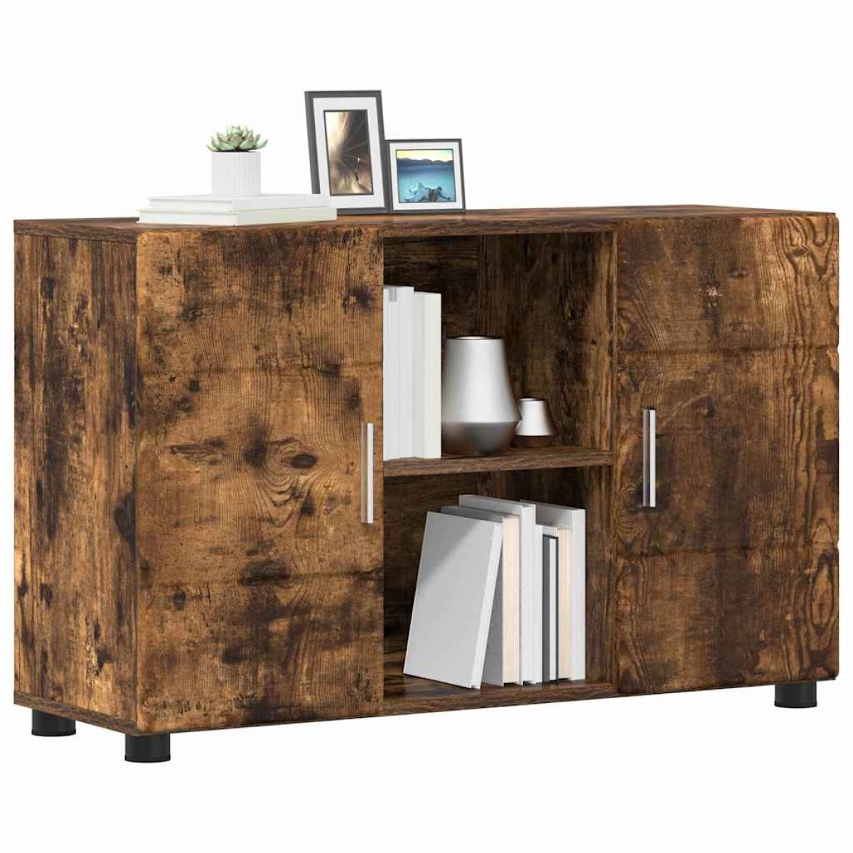 vidaXL Πλαϊνό γραφείο FLORIN 88,5 x 30,5 x 55,5 εκ Καπνιστό Δρύς