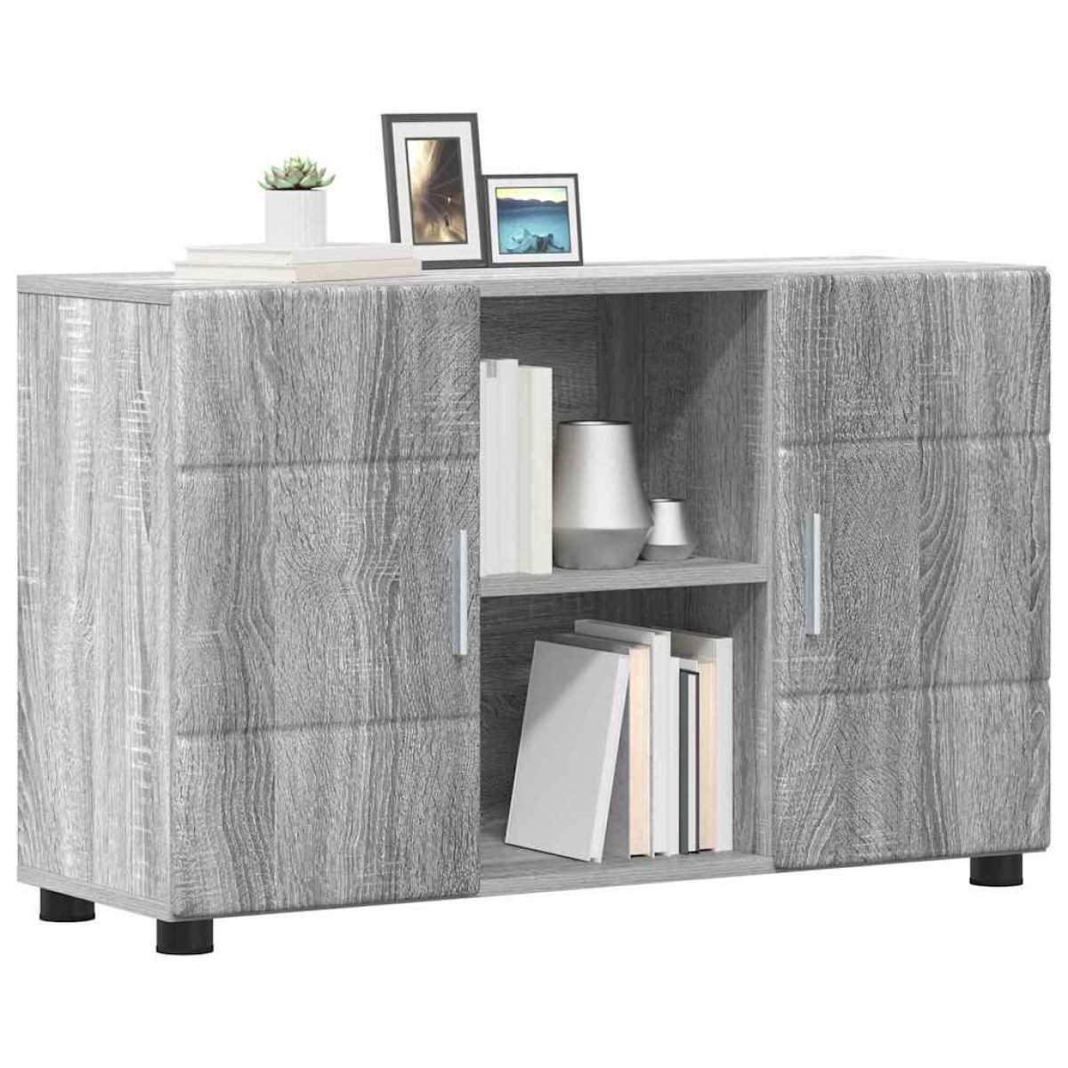 vidaXL Πλαϊνό γραφείο FLORIN 88,5 x 30,5 x 55,5 εκ Γκρίζο Σονομα