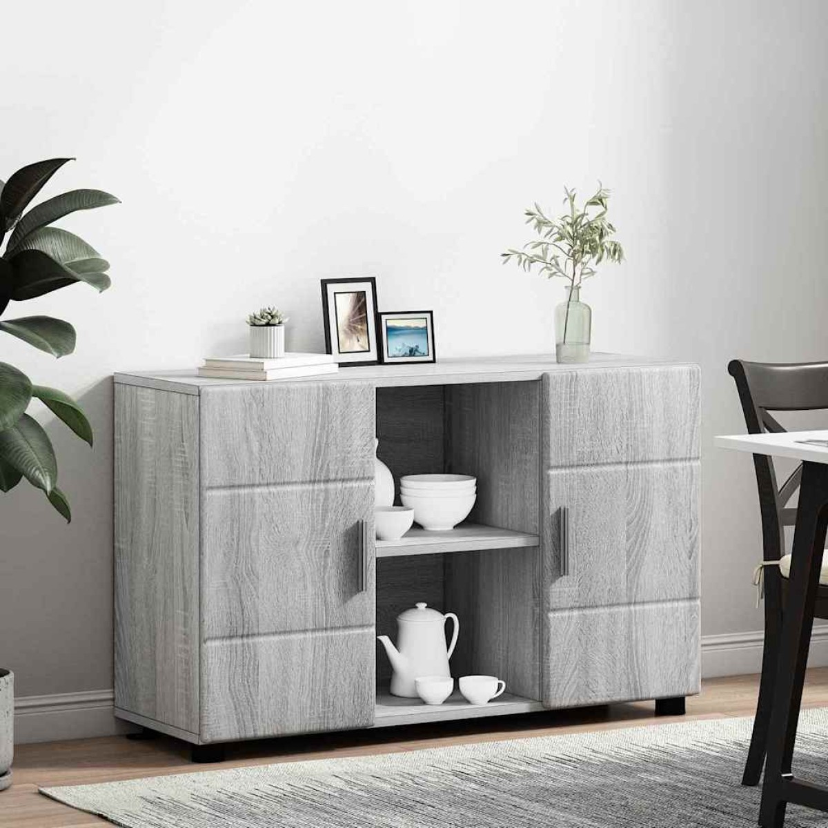 vidaXL Πλαϊνό γραφείο FLORIN 88,5 x 30,5 x 55,5 εκ Γκρίζο Σονομα