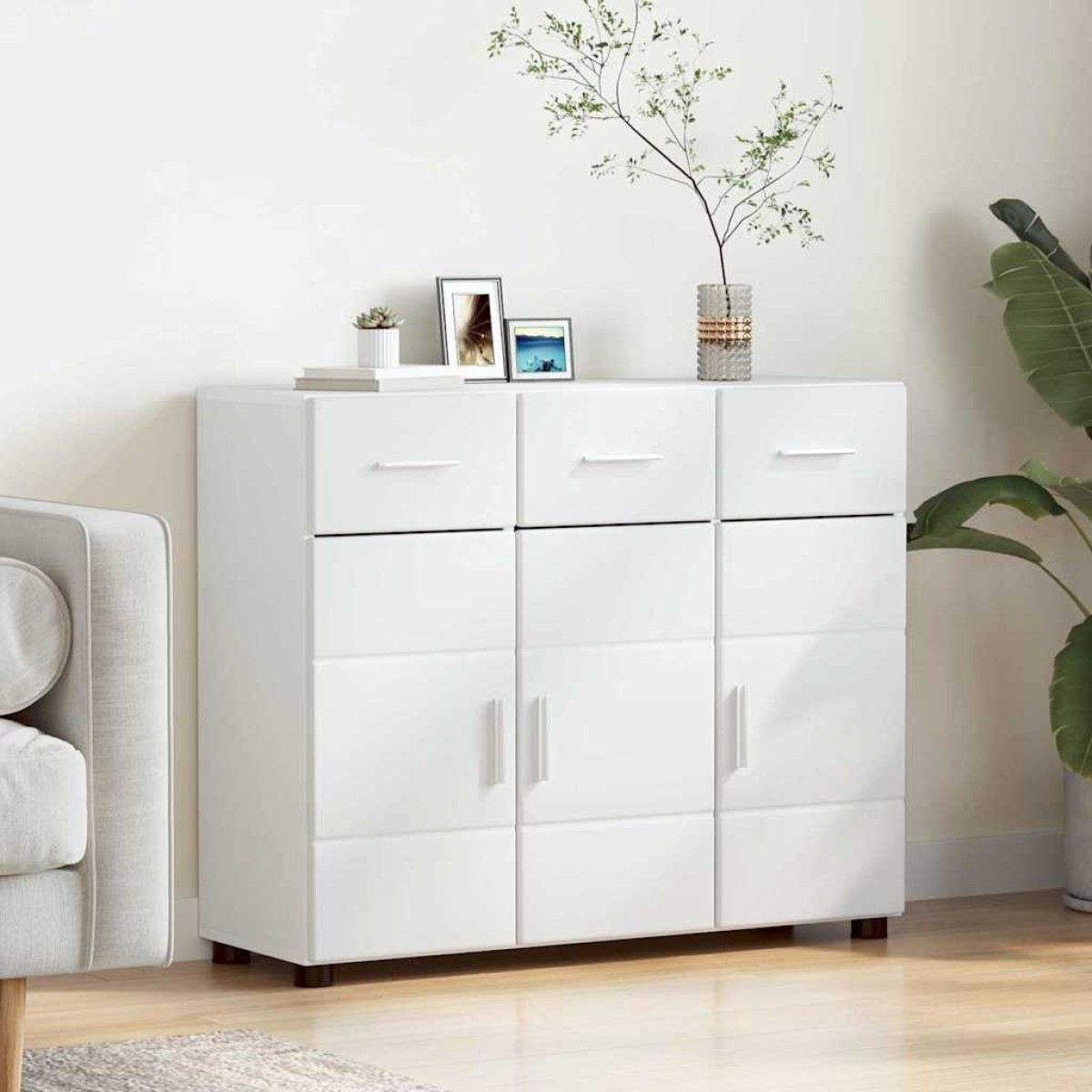 vidaXL Πλαϊνό γραφείο FLORIN 88,5 x 30,5 x 73 εκ Λευκό