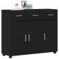 vidaXL Πλαϊνό γραφείο FLORIN 88,5 x 30,5 x 73 εκ Μαύρο