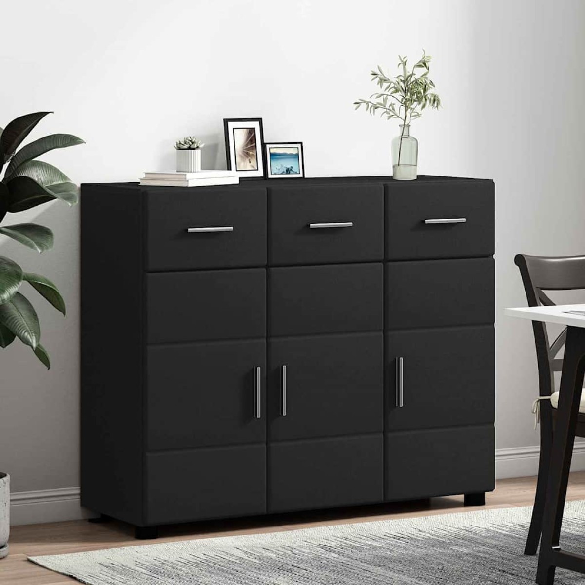 vidaXL Πλαϊνό γραφείο FLORIN 88,5 x 30,5 x 73 εκ Μαύρο