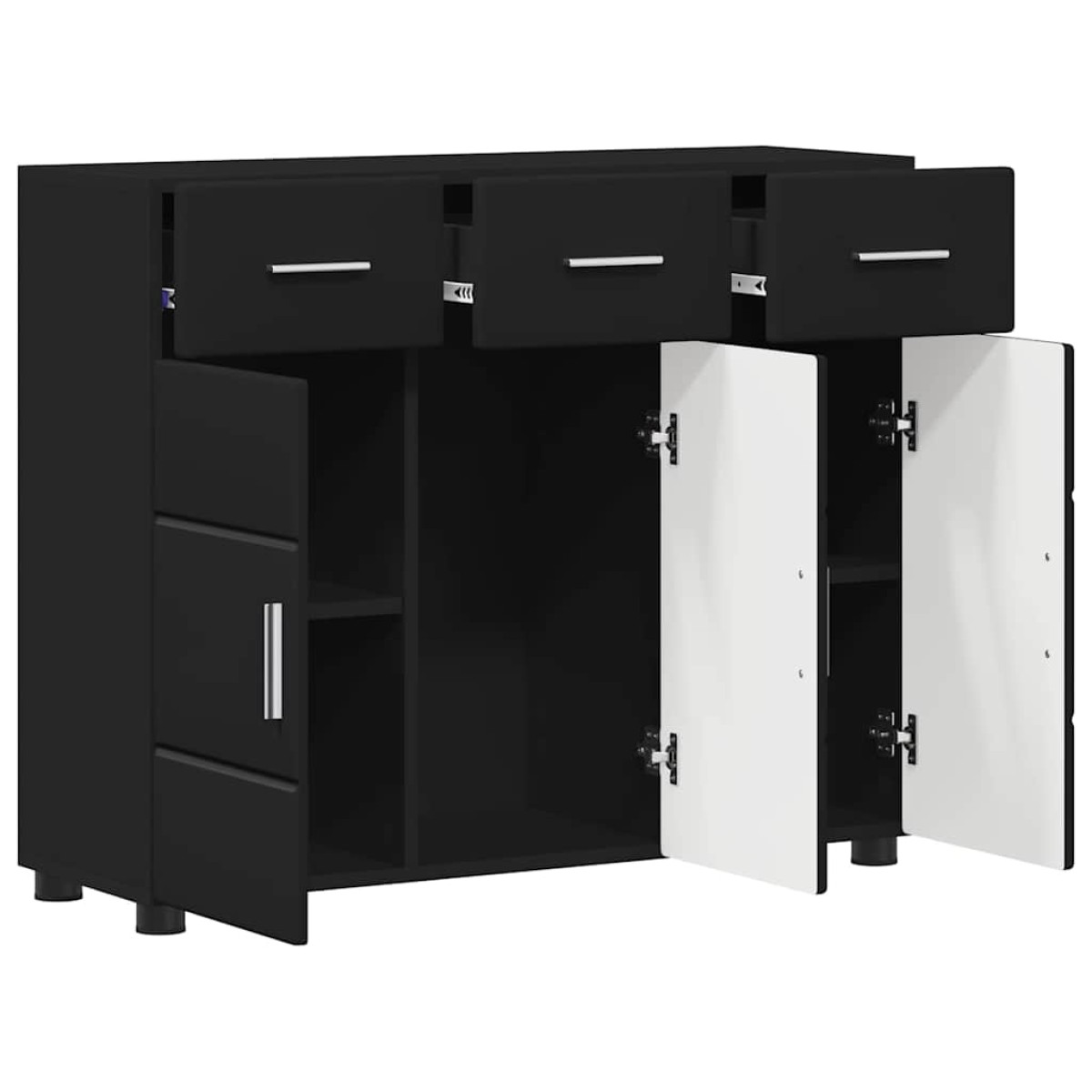 vidaXL Πλαϊνό γραφείο FLORIN 88,5 x 30,5 x 73 εκ Μαύρο