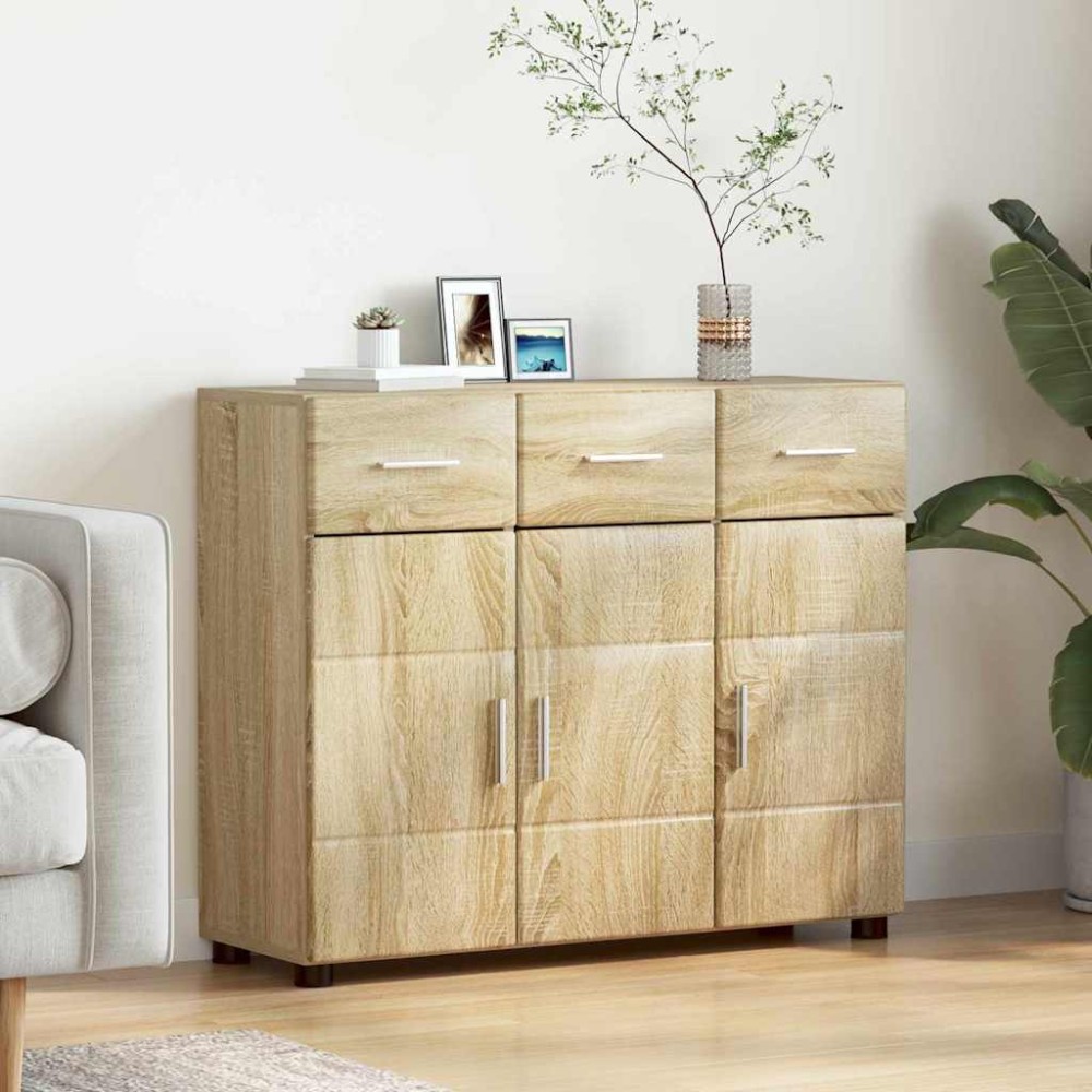 vidaXL Πλαϊνό γραφείο FLORIN 88,5 x 30,5 x 73 εκ Δρύς Sonoma