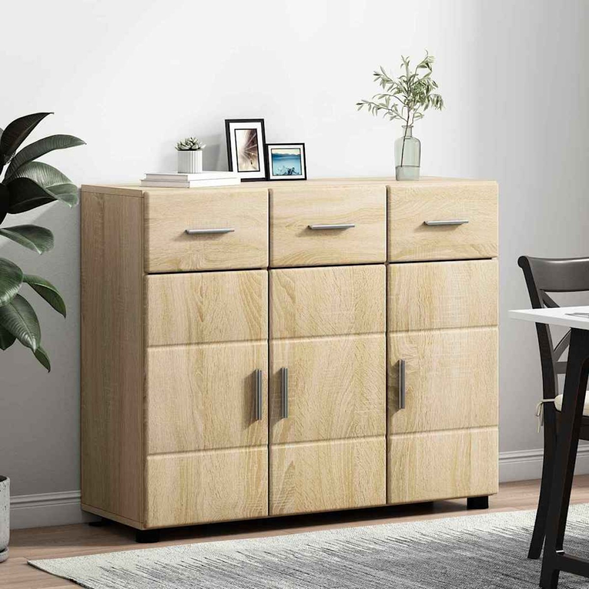 vidaXL Πλαϊνό γραφείο FLORIN 88,5 x 30,5 x 73 εκ Δρύς Sonoma