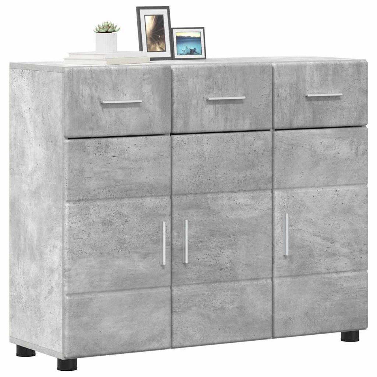 vidaXL Πλαϊνό γραφείο FLORIN 88,5 x 30,5 x 73 εκ Σκυρόδεμα Γκρι