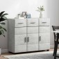 vidaXL Πλαϊνό γραφείο FLORIN 88,5 x 30,5 x 73 εκ Σκυρόδεμα Γκρι