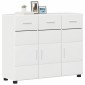 vidaXL Πλαϊνό γραφείο FLORIN 88,5 x 30,5 x 73 εκ Υψηλής γυαλάδας λευκό