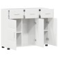 vidaXL Πλαϊνό γραφείο FLORIN 88,5 x 30,5 x 73 εκ Υψηλής γυαλάδας λευκό