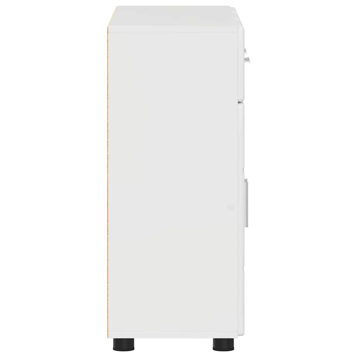 vidaXL Πλαϊνό γραφείο FLORIN 88,5 x 30,5 x 73 εκ Υψηλής γυαλάδας λευκό