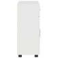 vidaXL Πλαϊνό γραφείο FLORIN 88,5 x 30,5 x 73 εκ Υψηλής γυαλάδας λευκό