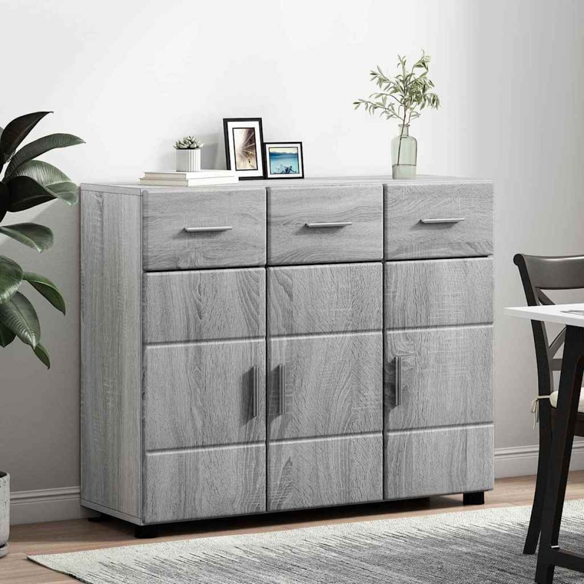 vidaXL Πλαϊνό γραφείο FLORIN 88,5 x 30,5 x 73 εκ Γκρίζο Σονομα