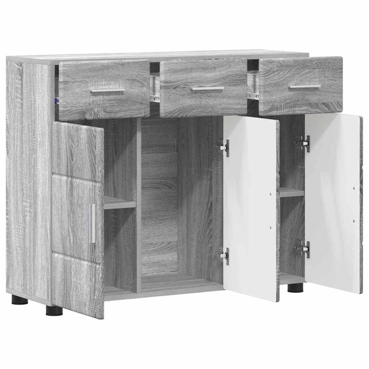 vidaXL Πλαϊνό γραφείο FLORIN 88,5 x 30,5 x 73 εκ Γκρίζο Σονομα