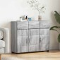 vidaXL Πλαϊνό γραφείο FLORIN 88,5 x 30,5 x 73 εκ Γκρίζο Σονομα