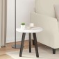 vidaXL Καπάκι τραπεζιού Ø 40 x 1,5 cm Γύρος Επεξεργασμένο Ξύλο Λευκό