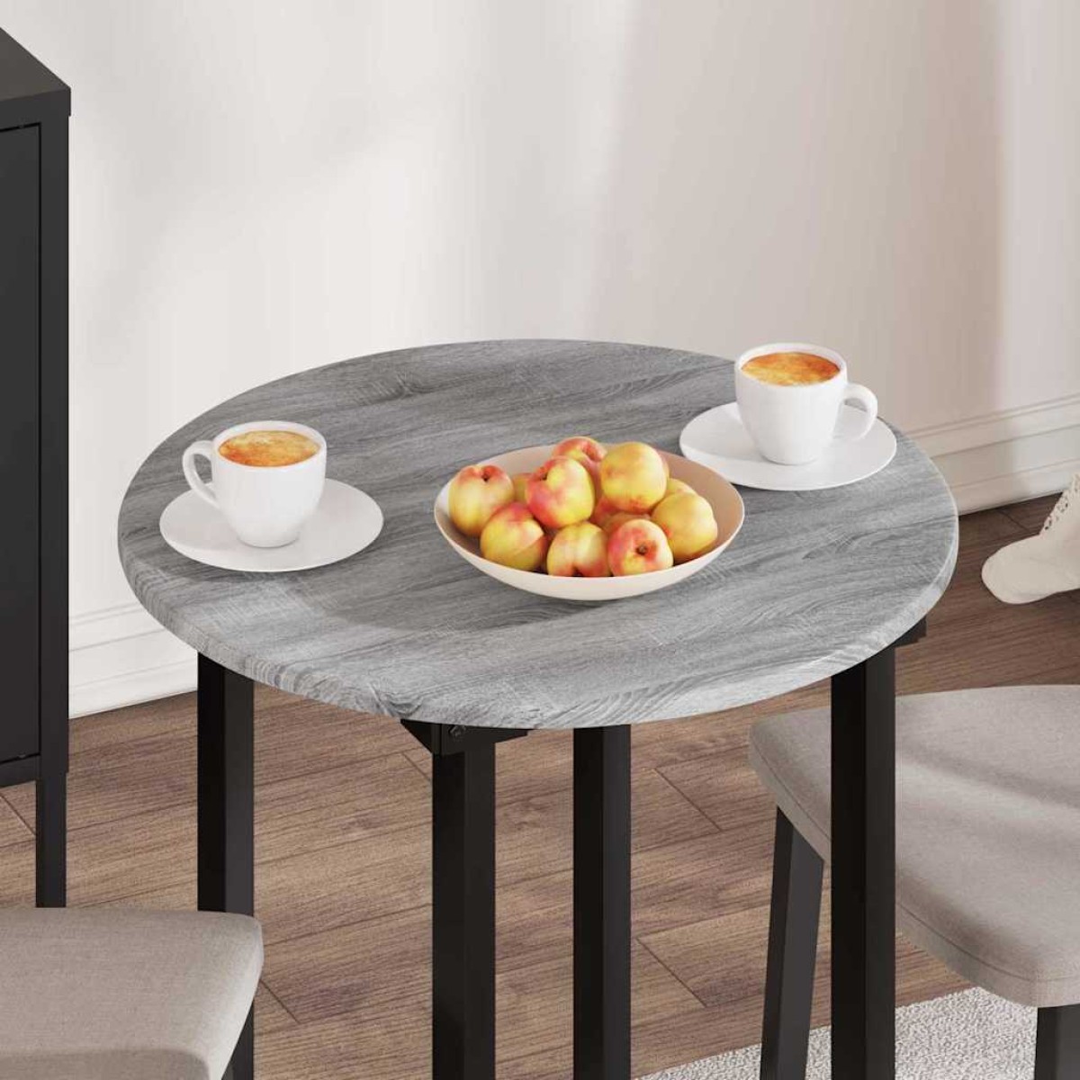 vidaXL Καπάκι τραπεζιού Ø 60 x 1,5 cm Γύρος Επεξεργασμένο Ξύλο
