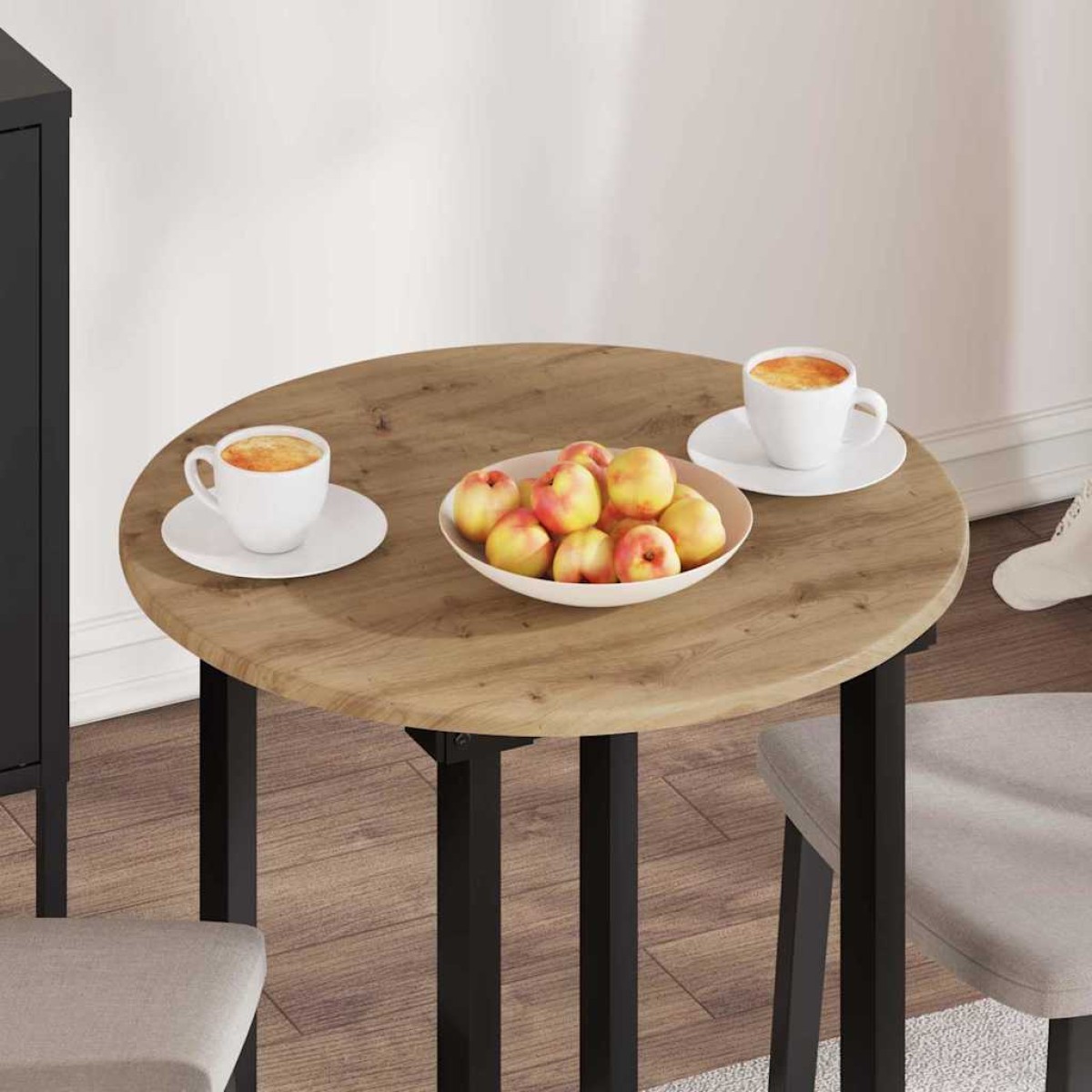 vidaXL Καπάκι τραπεζιού Ø 60 x 1,5 cm Γύρος Επεξεργασμένο Ξύλο