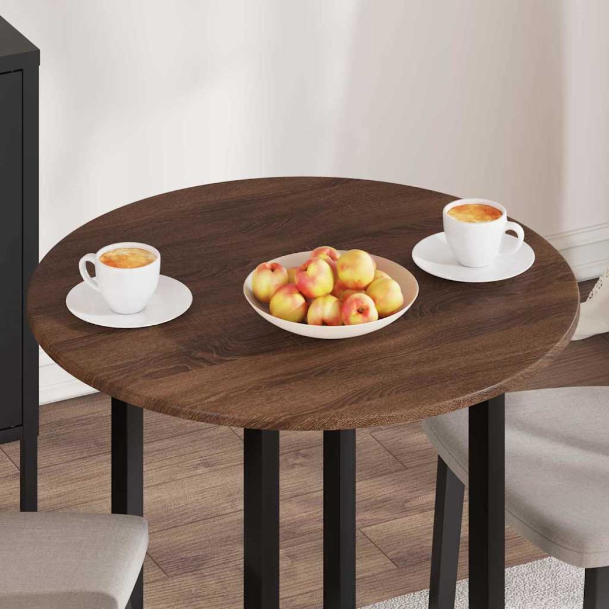 vidaXL Καπάκι τραπεζιού Ø 70 x 1,5 cm Γύρος Επεξεργασμένο Ξύλο