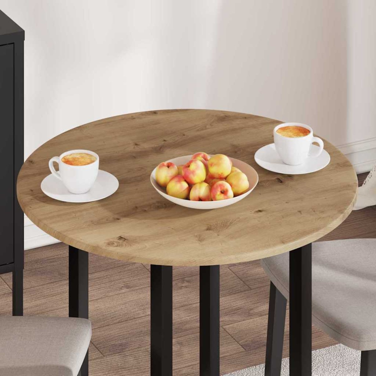 vidaXL Καπάκι τραπεζιού Ø 70 x 1,5 cm Γύρος Επεξεργασμένο Ξύλο