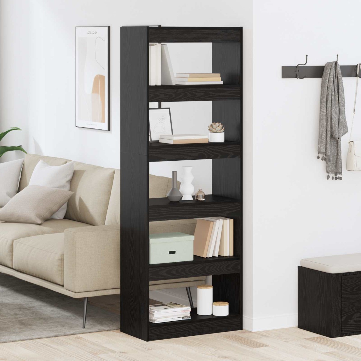 vidaXL Βιβλιοθήκη 5 επιπέδων 60 x 30 x 166 εκ Επεξεργασμένο Ξύλο