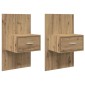 vidaXL Κομοδίνο 2 τμχ. Artisan Oak 50 x 32,5 x 80 εκ.