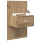 vidaXL Κομοδίνο 2 τμχ. Artisan Oak 50 x 32,5 x 80 εκ.