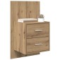 vidaXL Τοίχου κομοδίνο 2 τμχ. Artisan Oak 48,5 x 32,5 x 80 εκ