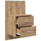 vidaXL Τοίχου κομοδίνο 2 τμχ. Artisan Oak 48,5 x 32,5 x 80 εκ