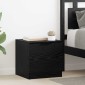 vidaXL Ντουλάπι κρεβατιού 2 τμχ. Μαύρη Οξυά 40 x 39 x 40 εκ.