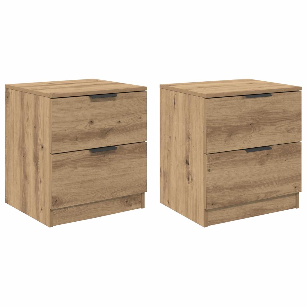 vidaXL Κομοδίνο 2 τμχ. Artisan Oak 45 x 39 x 50 εκ. Επεξεργασμένο Ξύλο