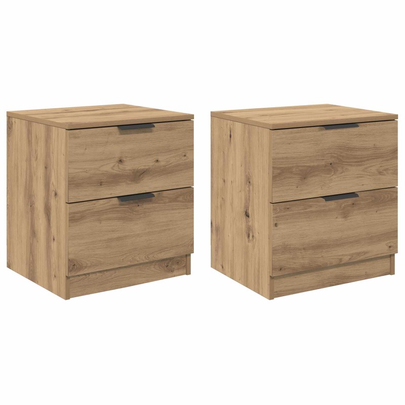 vidaXL Κομοδίνο 2 τμχ. Artisan Oak 45 x 39 x 50 εκ. Επεξεργασμένο Ξύλο