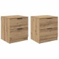 vidaXL Κομοδίνο 2 τμχ. Artisan Oak 45 x 39 x 50 εκ. Επεξεργασμένο Ξύλο