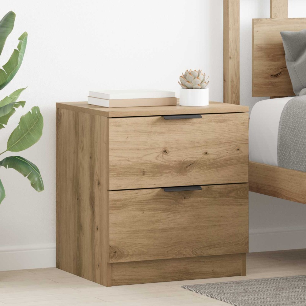 vidaXL Κομοδίνο 2 τμχ. Artisan Oak 45 x 39 x 50 εκ. Επεξεργασμένο Ξύλο