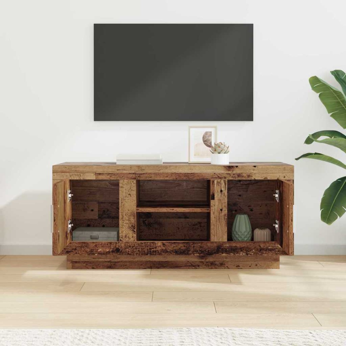 vidaXL Ντουλάπι TV 102 x 35 x 45 εκ. Παλιό Ξύλο Επεξεργασμένο Ξύλο