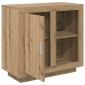 vidaXL Πλαϊνό γραφείο Artisan Oak 80 x 40 x 75 εκ. Επεξεργασμένο Ξύλο