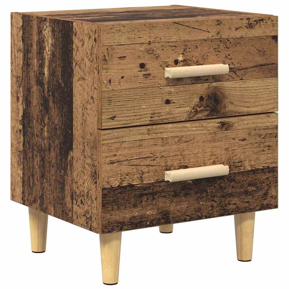 vidaXL Ντουλάπι κρεβατιού Παλιό ξύλο 40 x 35 x 47.5cm