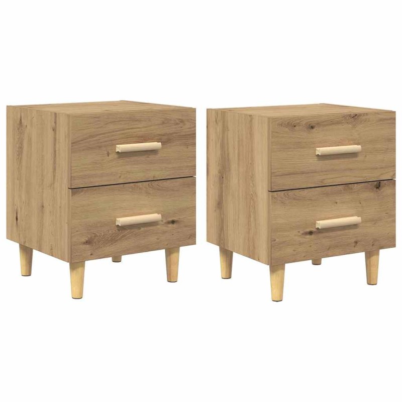 vidaXL Ντουλάπι κρεβατιού 2 τμχ. Artisan Oak 40 x 35 x 47.5cm