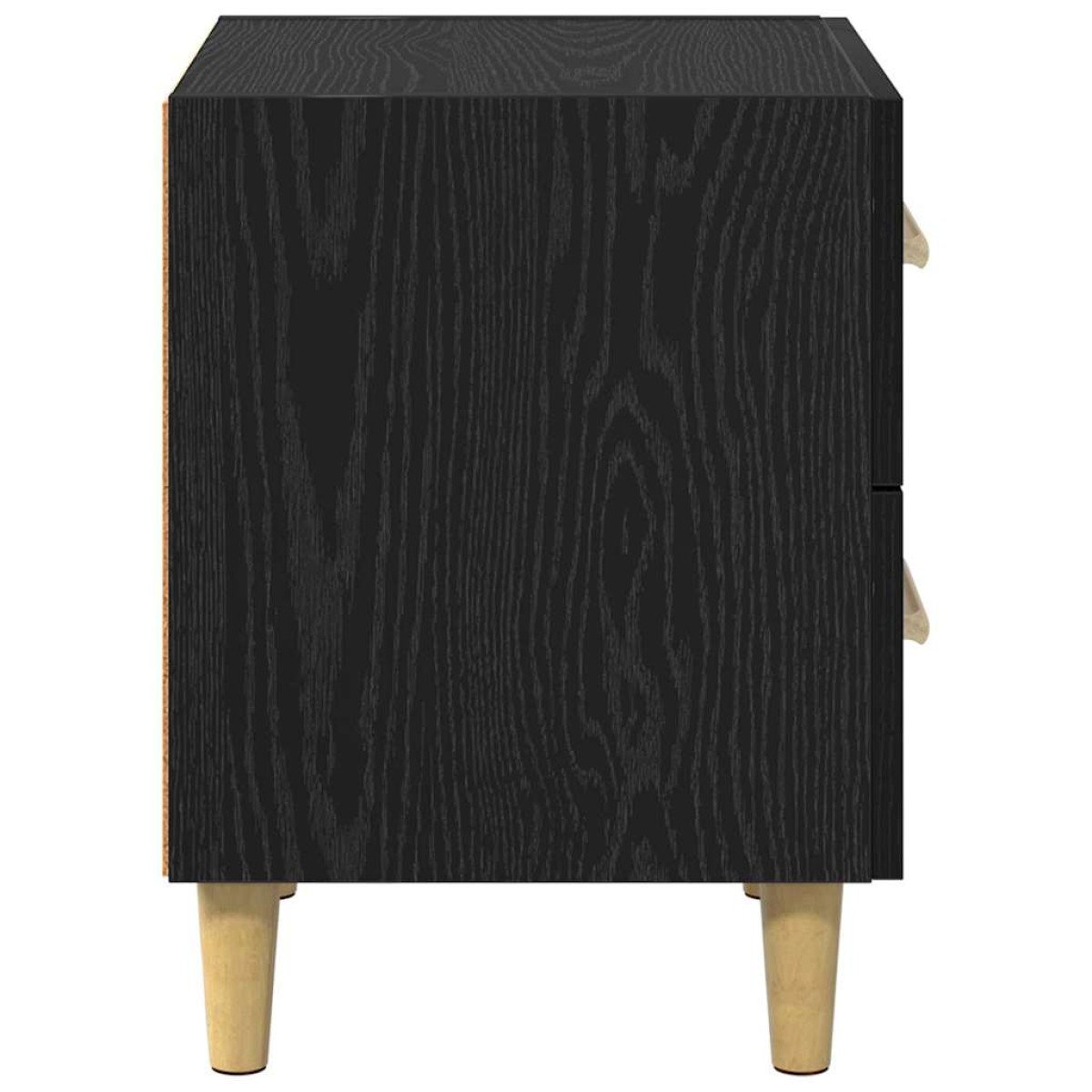 vidaXL Ντουλάπι κρεβατιού Μαύρη Οξυά 40 x 35 x 47.5cm
